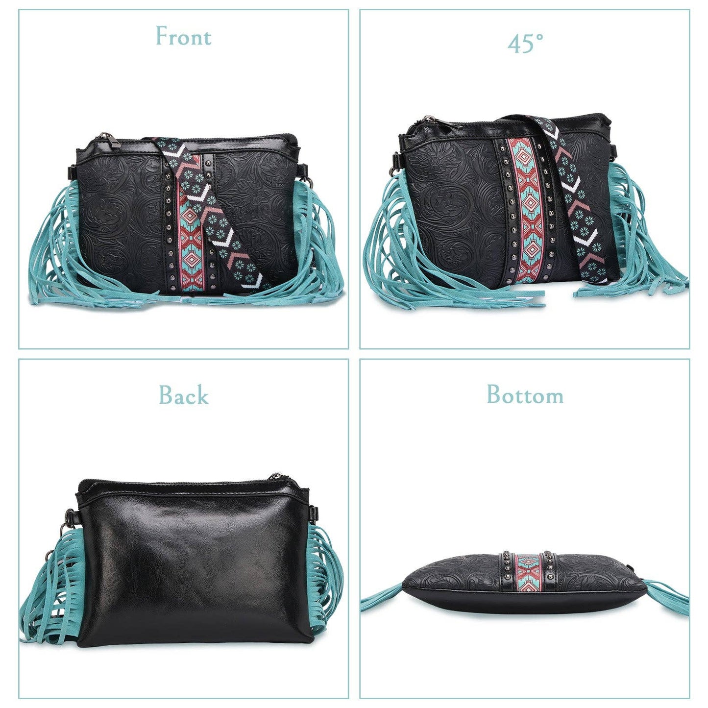 Black Western Shoulder Bag