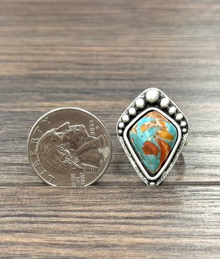 Navajo-style Arrowhead Gemstone Ring