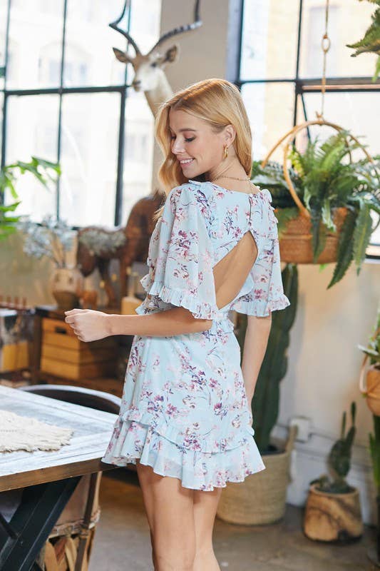 Floral Print Ruffle Everyday Dress