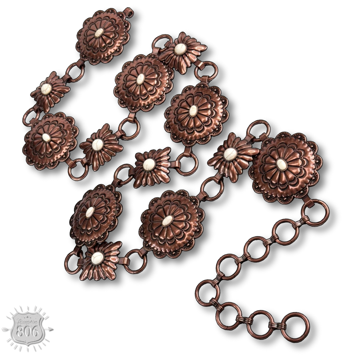 Round and Square Concho Link Belt