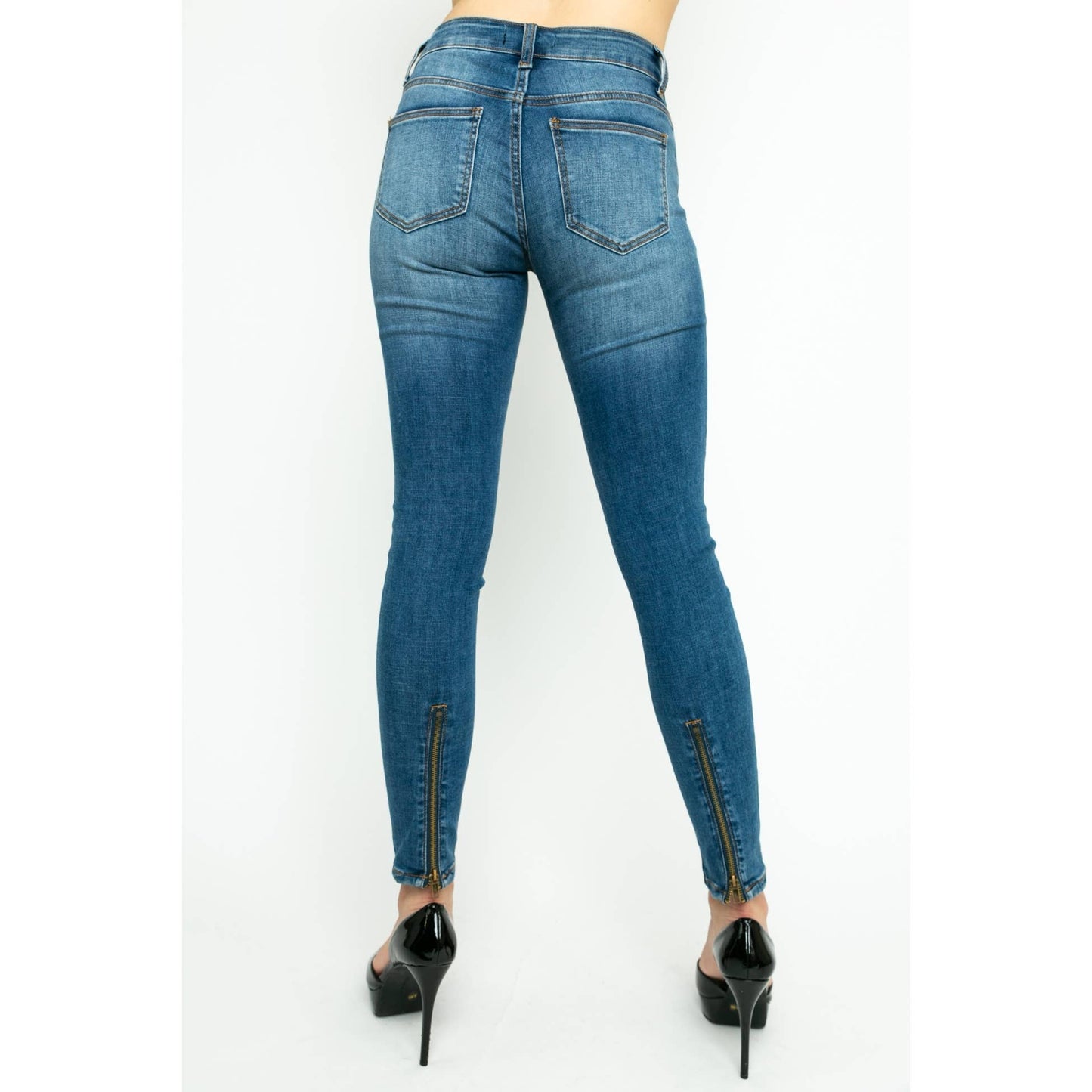 SKINNY JEANS WITH BACK ZIPPER