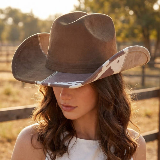 Western Color Block Cowboy Hat