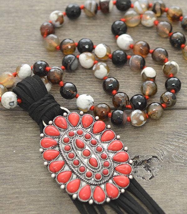Red Concho Necklace