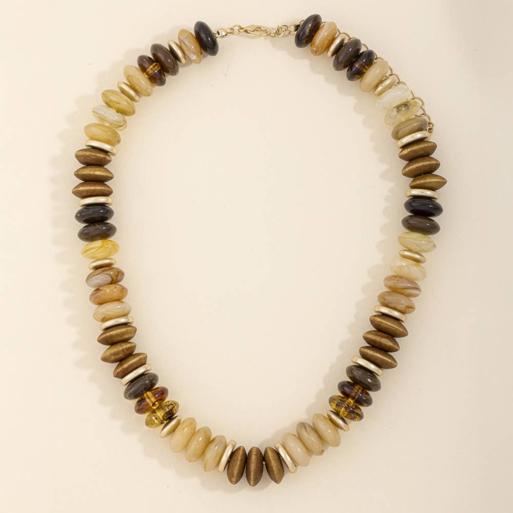 Chunky Rondelle Bead Necklace