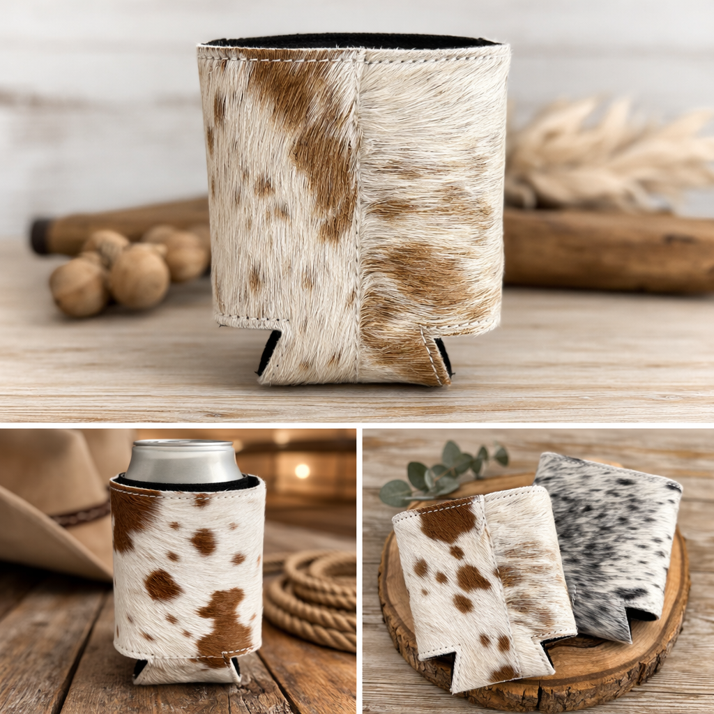 Cowhide Koozie