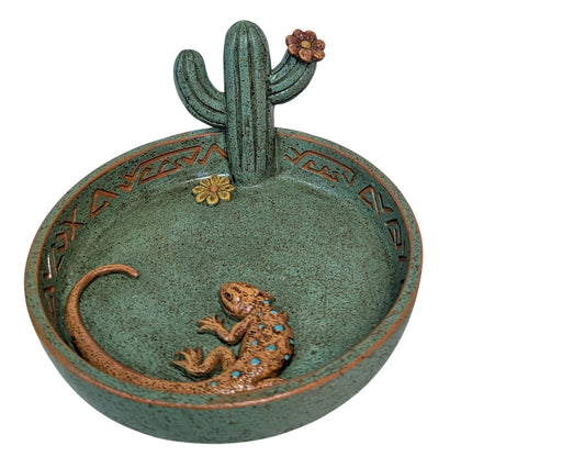 DESERT SPIRIT CACTUS GUARDIAN DISH-SOUTHWEST DECOR