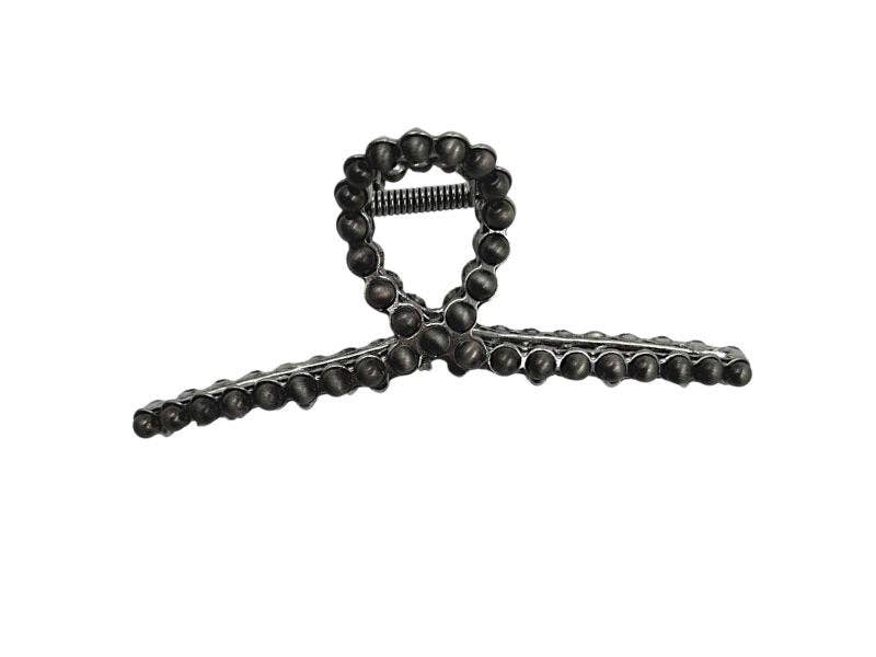 Navajo Pearl Hair Claw: BLK
