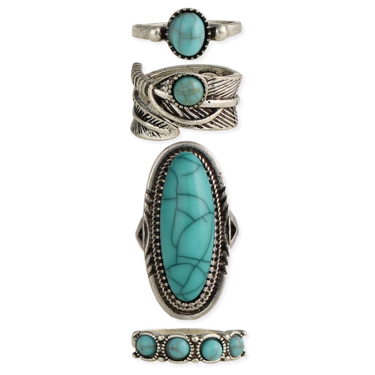 Turquoise Ring Set