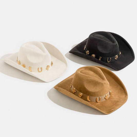 Western Cactus Horseshoe Boots Decor Cowboy Hat