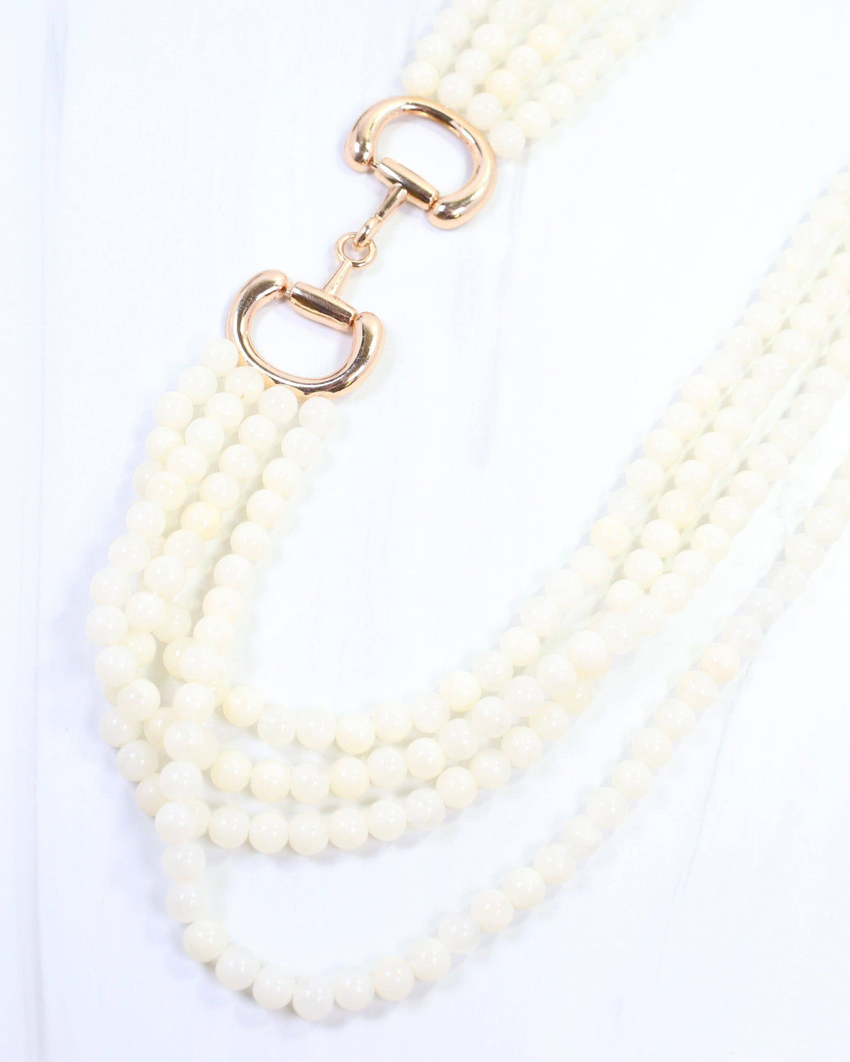 Ivory Beaded Layered Necklace