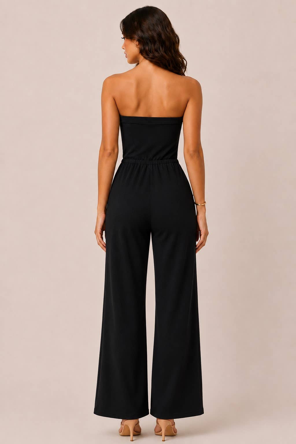 WIDE LEG TUBE TOP JUMPSUIT