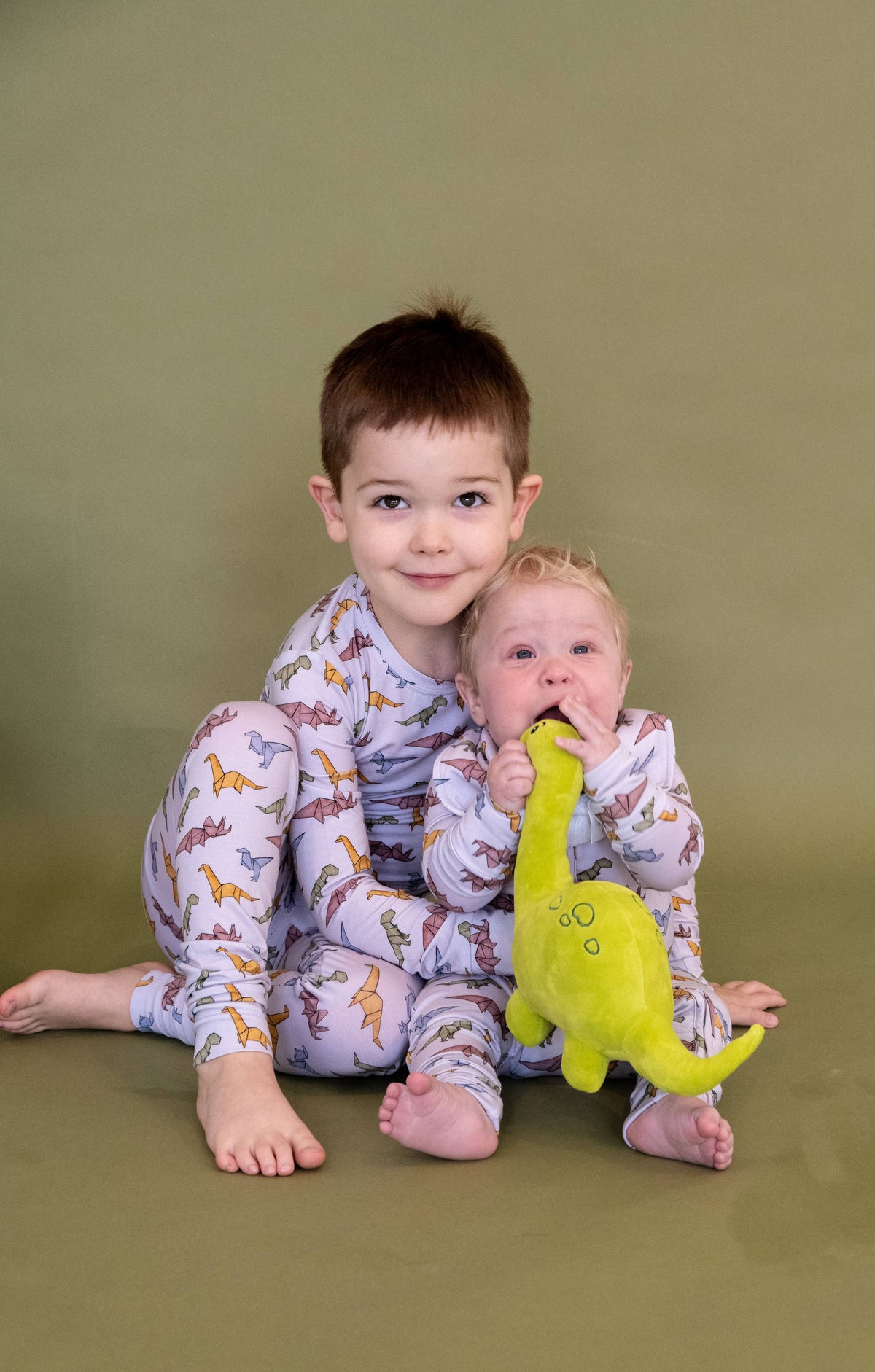 Lyocell Zip Footie Sleeper: Papersaurus Rex