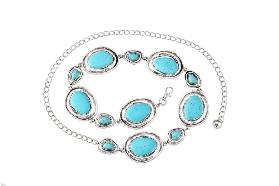 Turquoise Stone Concho Belt