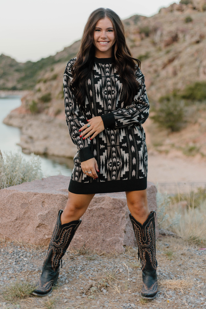 aztec knitted dress Montana Sweater Aztec patterns