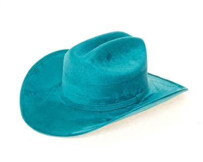 Premium Vegan Suede Cattleman Cowboy Hat-Teal
