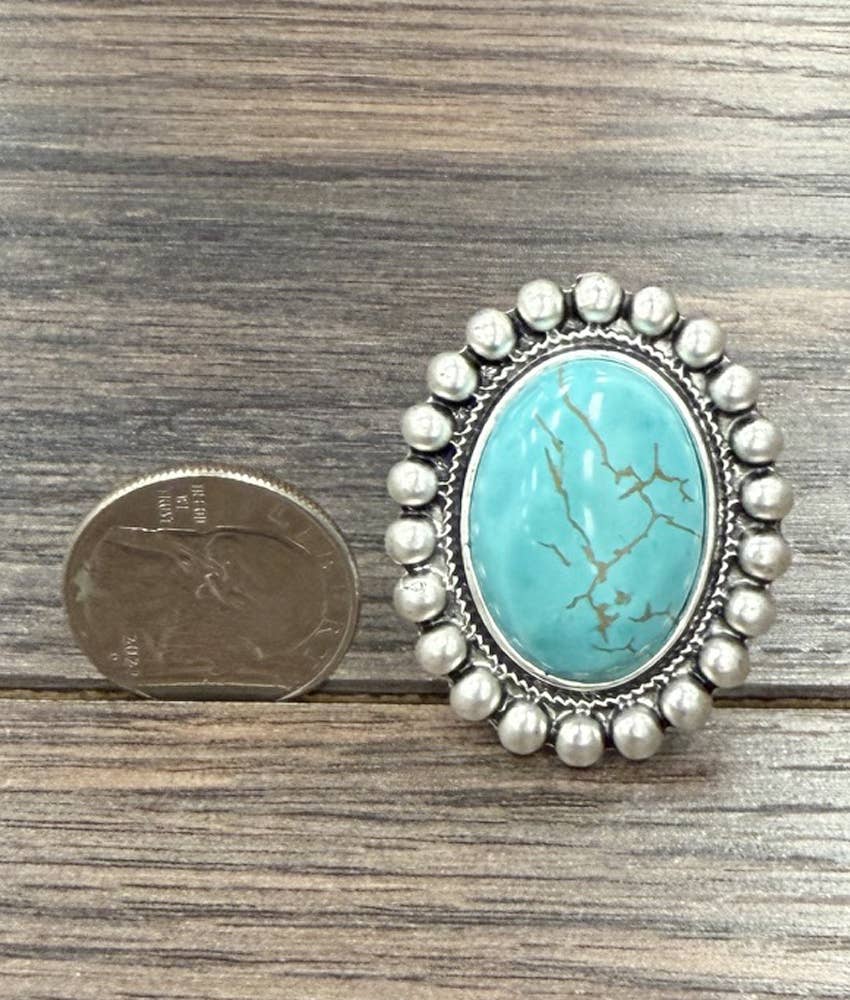 Round Turquoise Ring