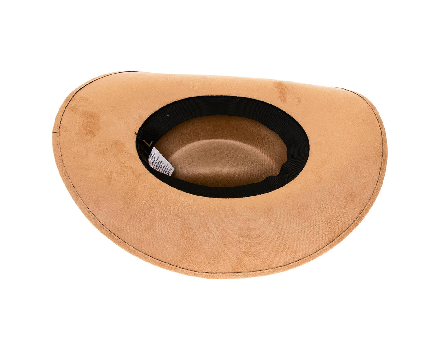 Premium Vegan Suede Cattleman Cowboy Hat -Camel