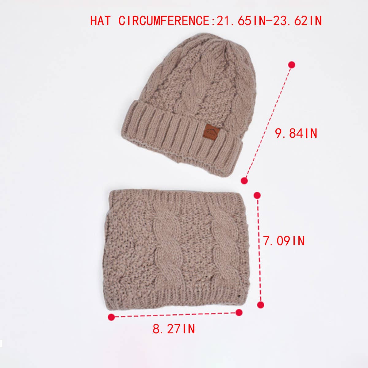 HAT AND SCARF SET: CARAMEL