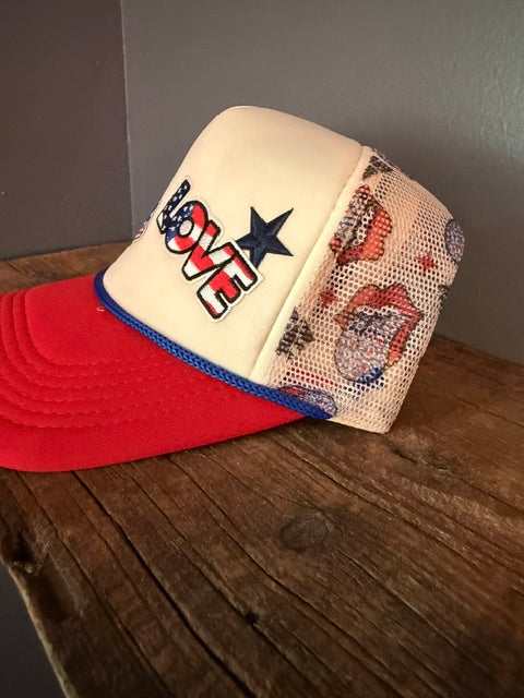 Free Love 4th of July Trucker Hat