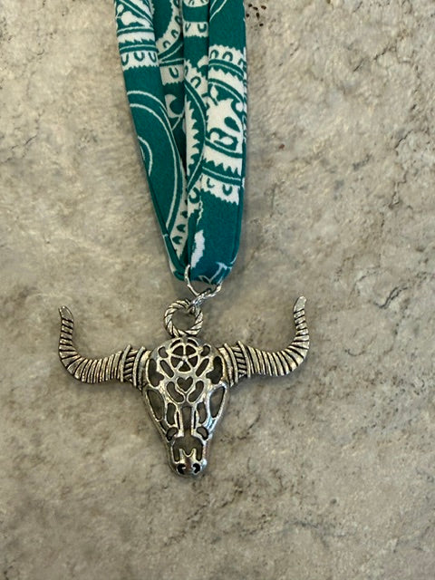 Bandana Necklace: Teal