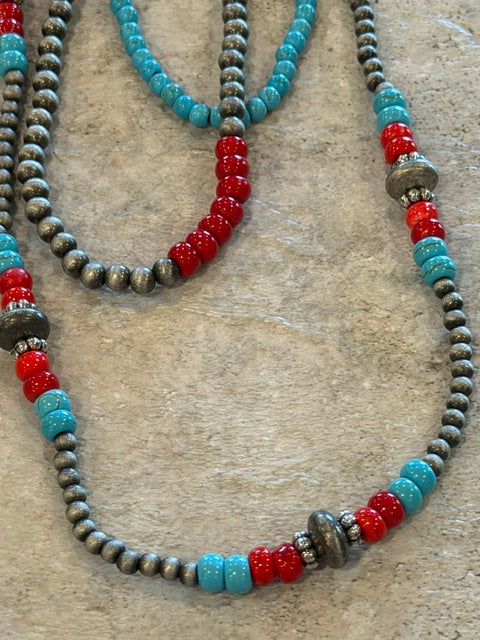 Red, Turquoise, & Navajo Strands