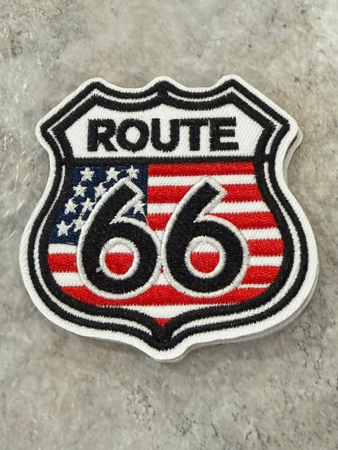 AMERICAN FLAG RT66 PATCH