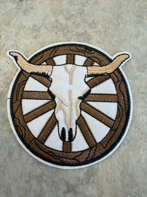 WAGON WHEEL SKULL PATCH