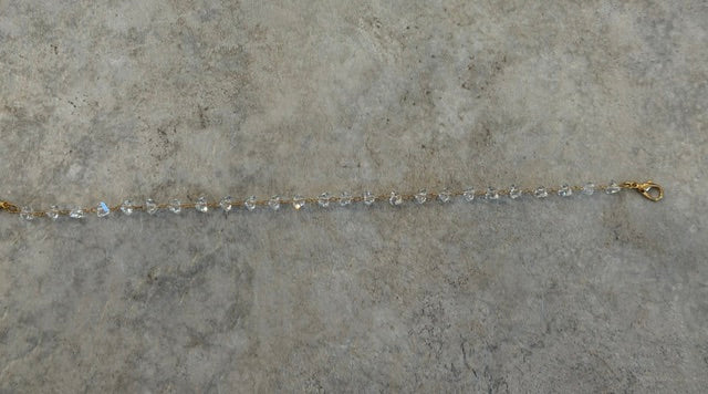 CLEAR STONE GOLD HAT CHAIN