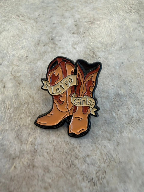 COWGIRL BOOTS HAT PIN