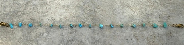 SPACED TURQUOISE HAT CHAIN