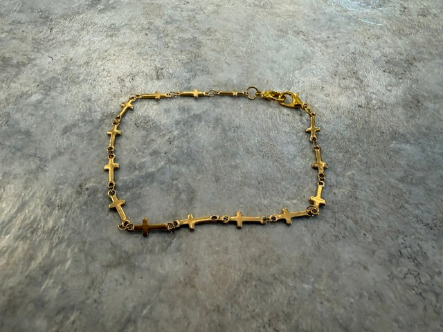GOLD CROSS HAT CHAIN