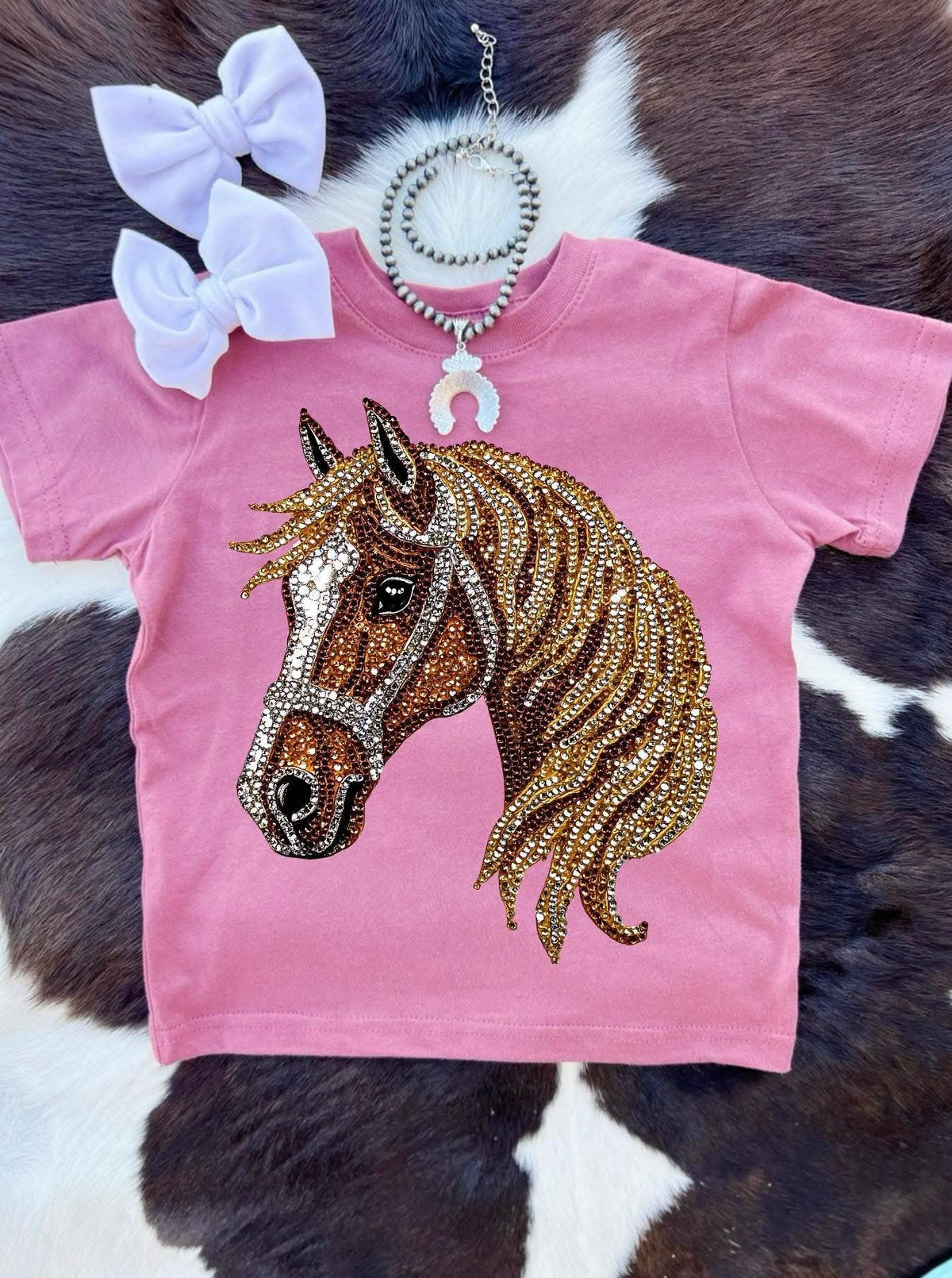 Faux Rhinestone Horse