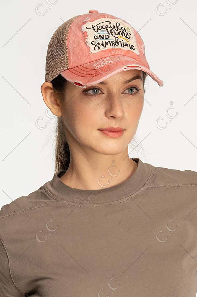 Tequila Lime and Sunshine Pony Cap