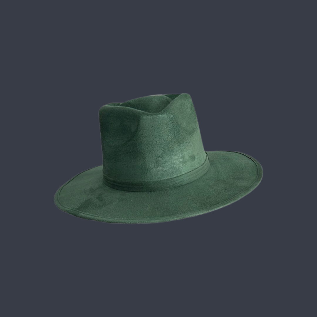 Arrowhead Flat Brim Vegan Suede Hat