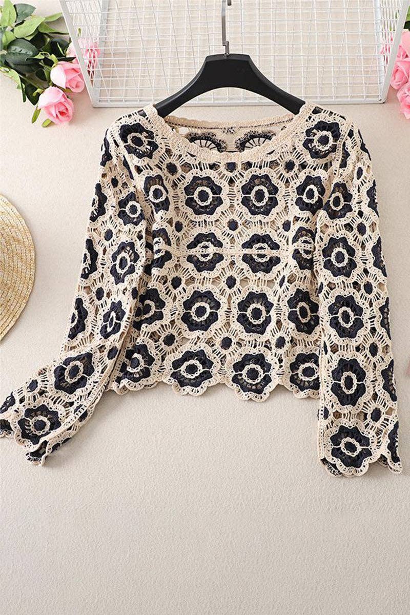 Crochet Floral Blouse