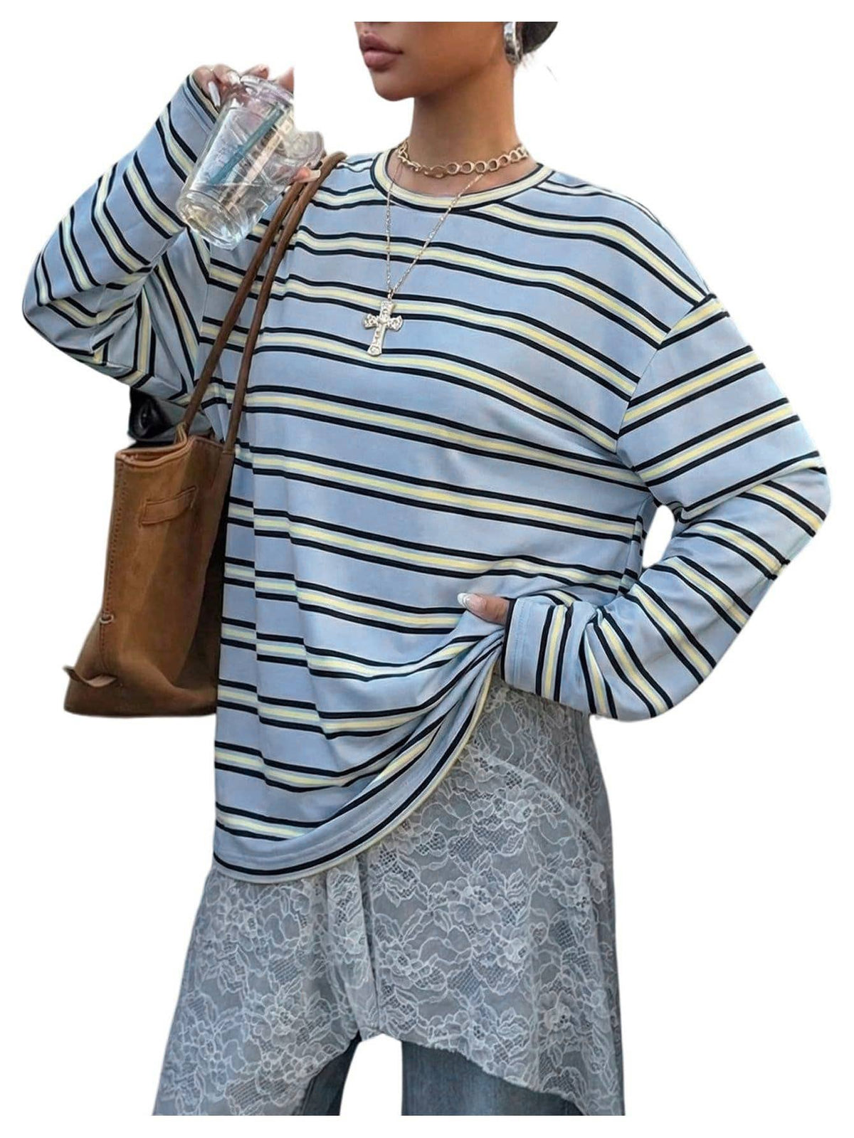Retro Crewneck Striped T-Shirt