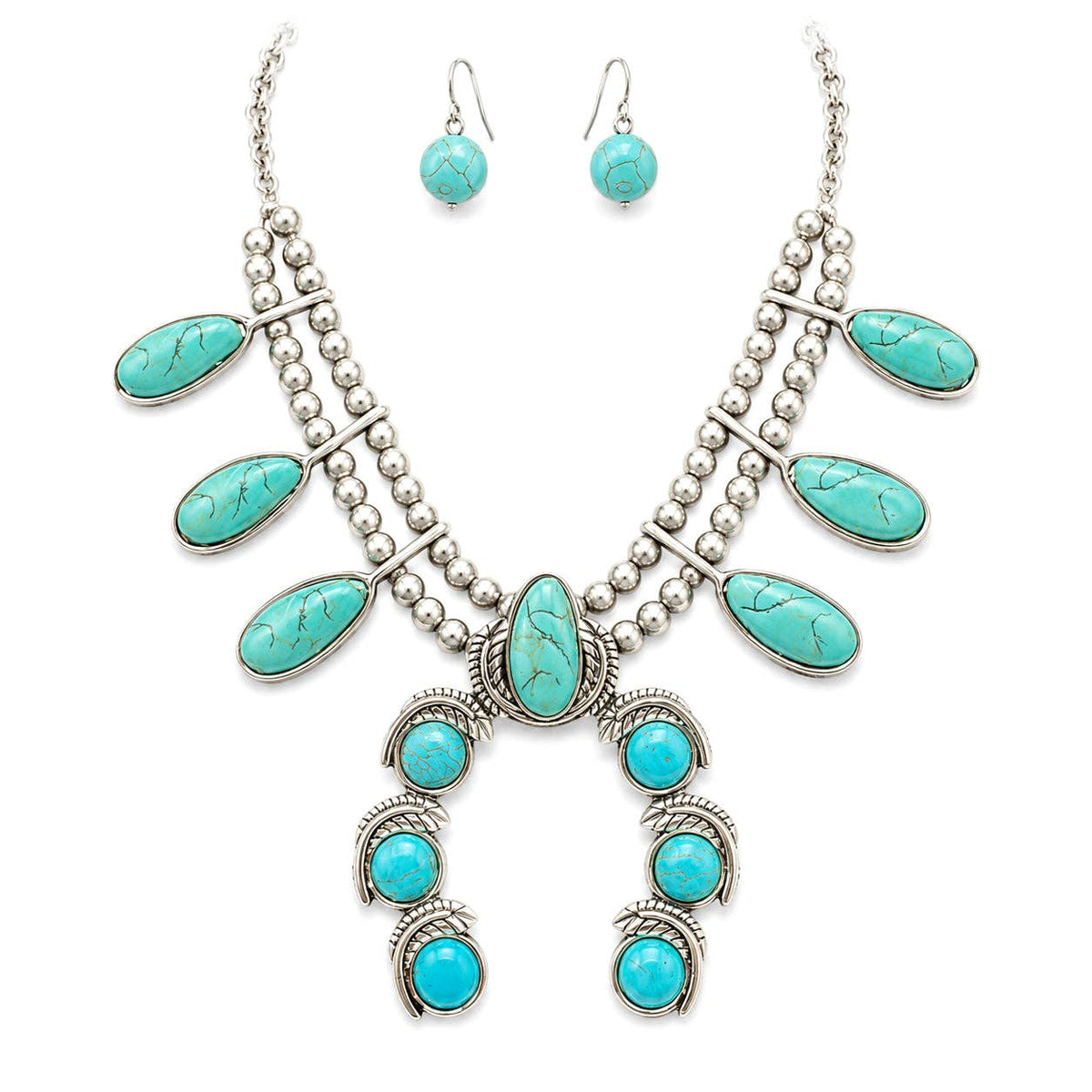 Squash Blossom Silver Beads