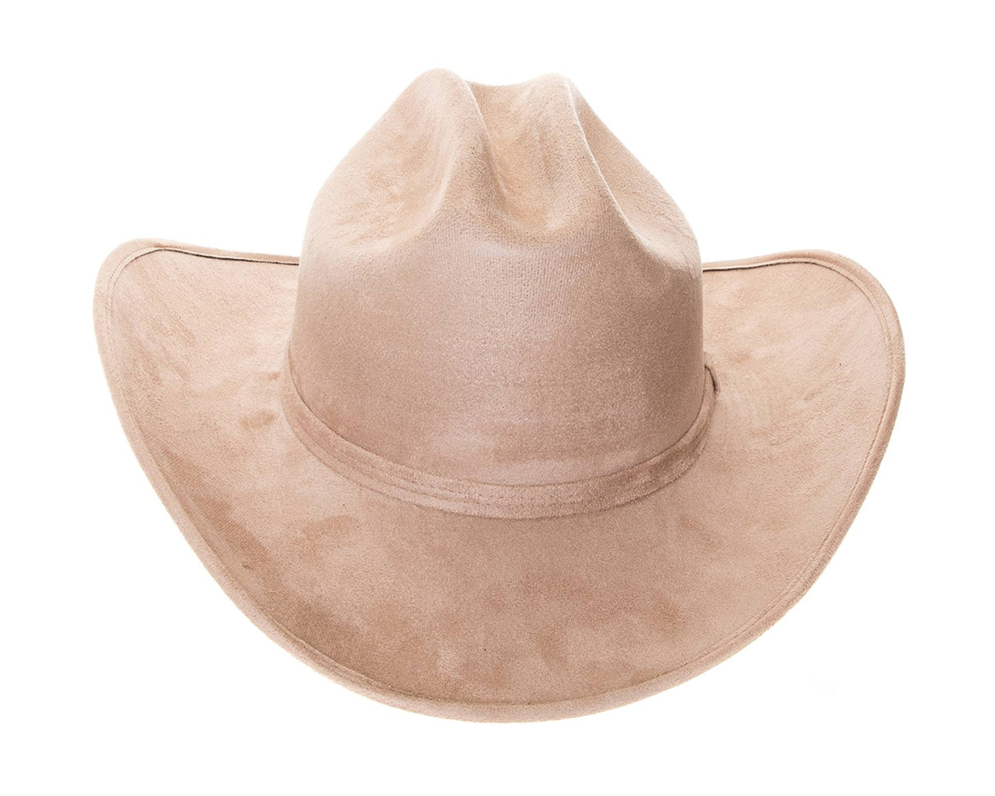 Premium Vegan Suede Cattleman Cowboy Hat -Light Taupe