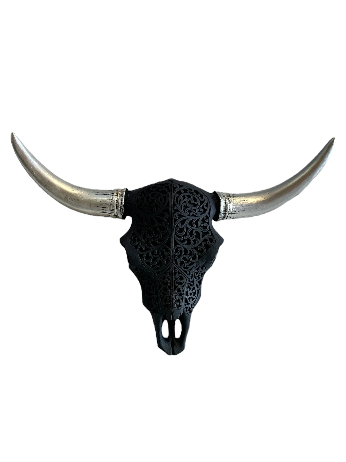 BLACK BULL SKULL-WESTERN HOME DECOR