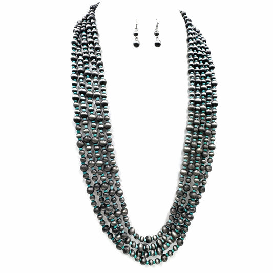 Layered Southwestern Opera Necklace