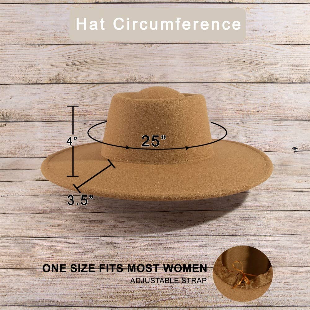 Flat Brim Tan Hat