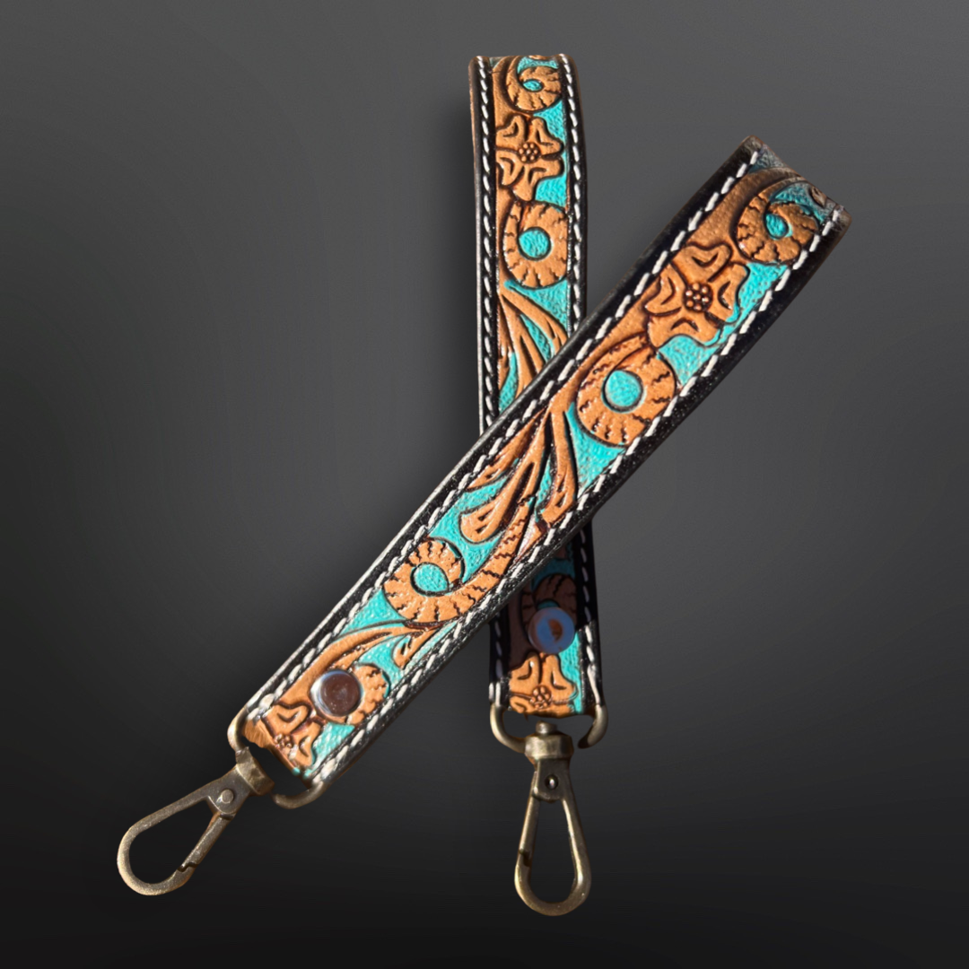 Turquoise Scroll Keychain