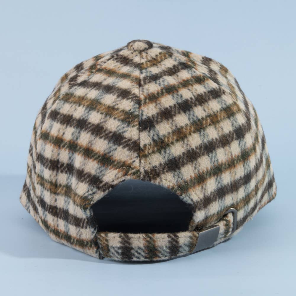 Tartan Check Cap: GRN