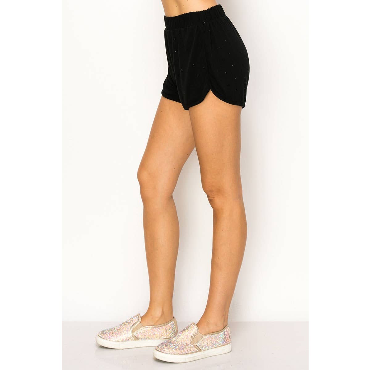 RHINESTONE EMBELLISHED HACCI SHORTS