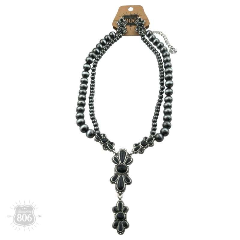 Burnished Butterfly Y Necklace Set