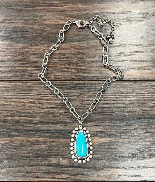 Turquoise Chain Necklace
