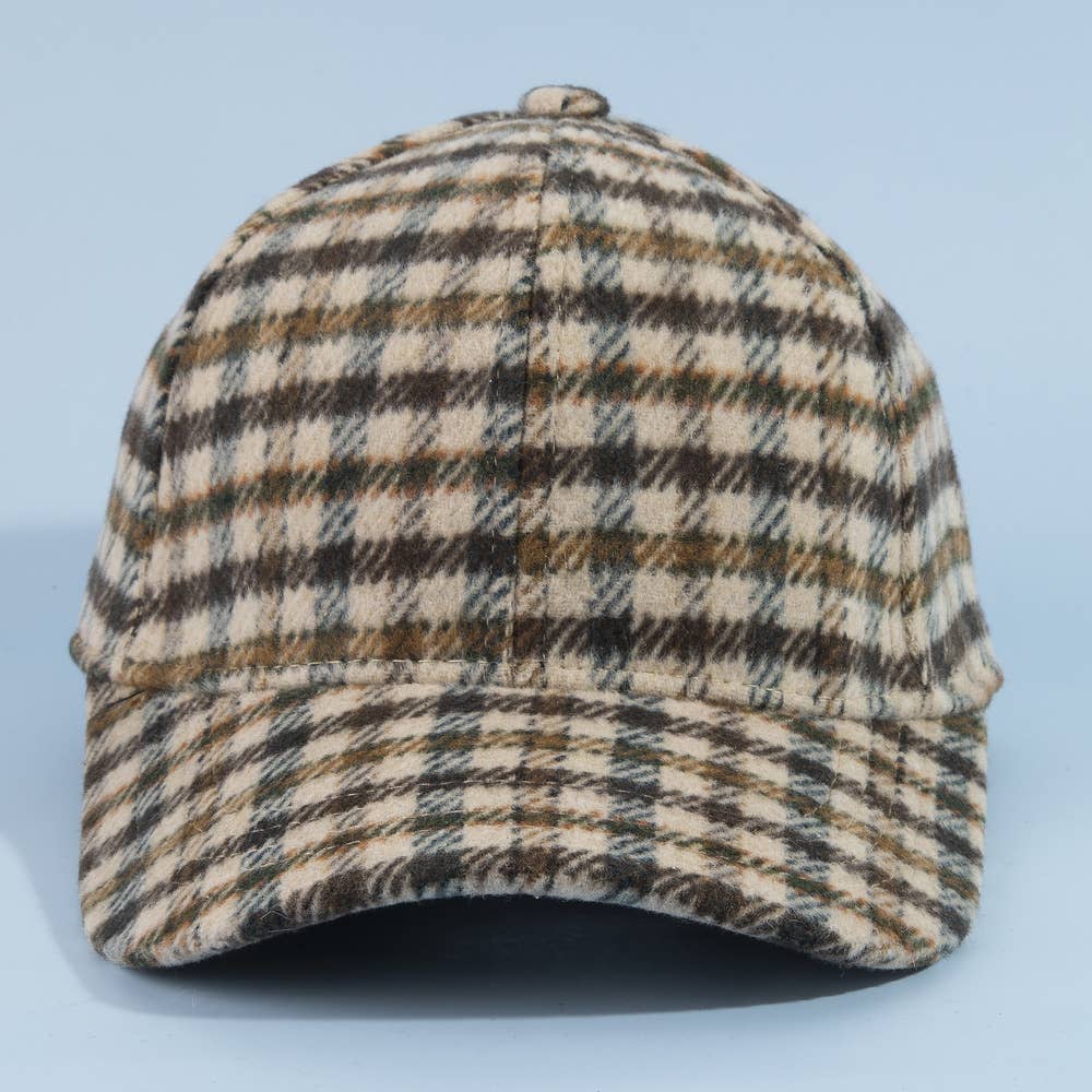 Tartan Check Cap: GRN