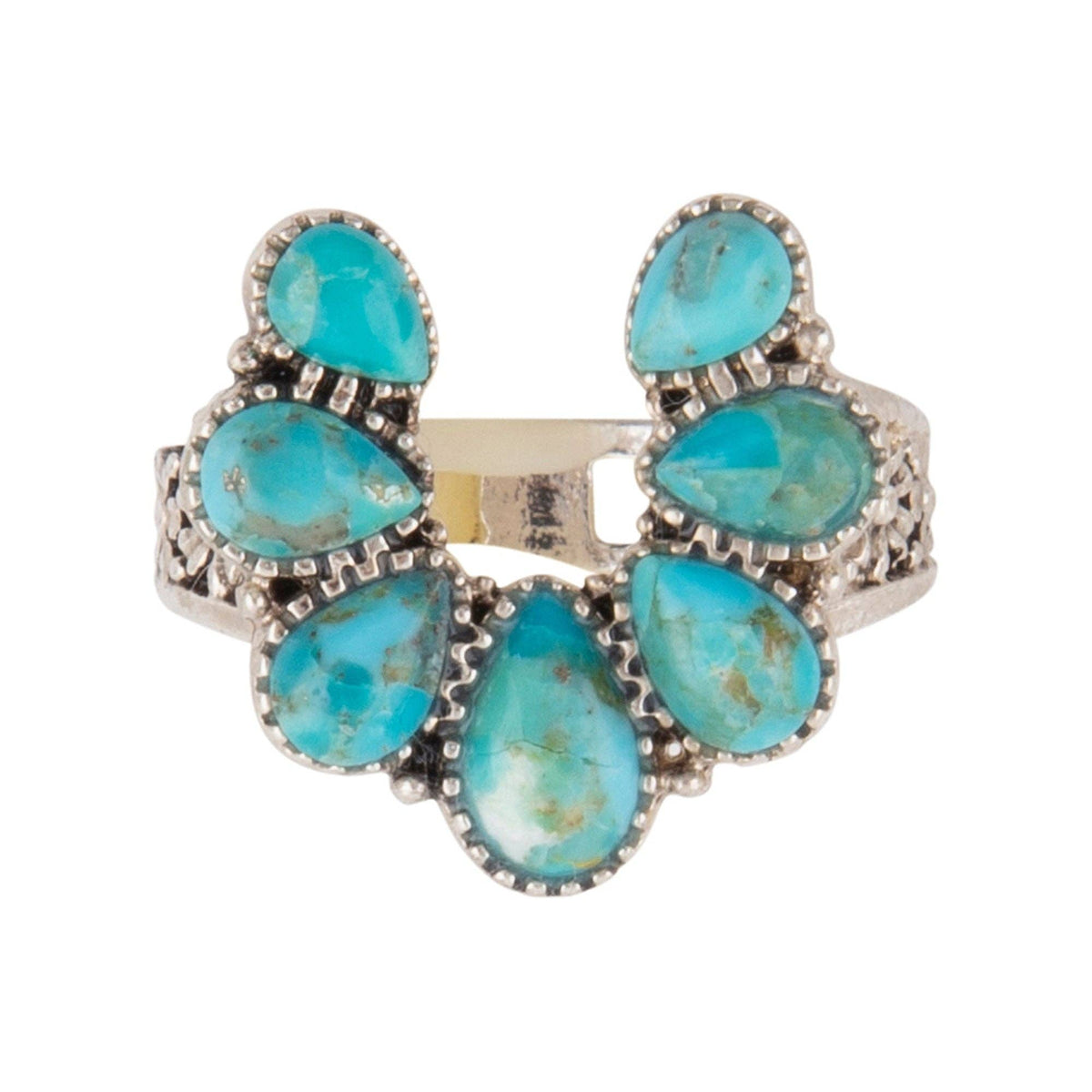 Blue Turquoise and Silver Ring