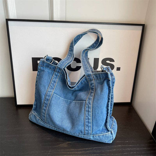 Women's Casual Denim Versatile Shoulder Tote Bag