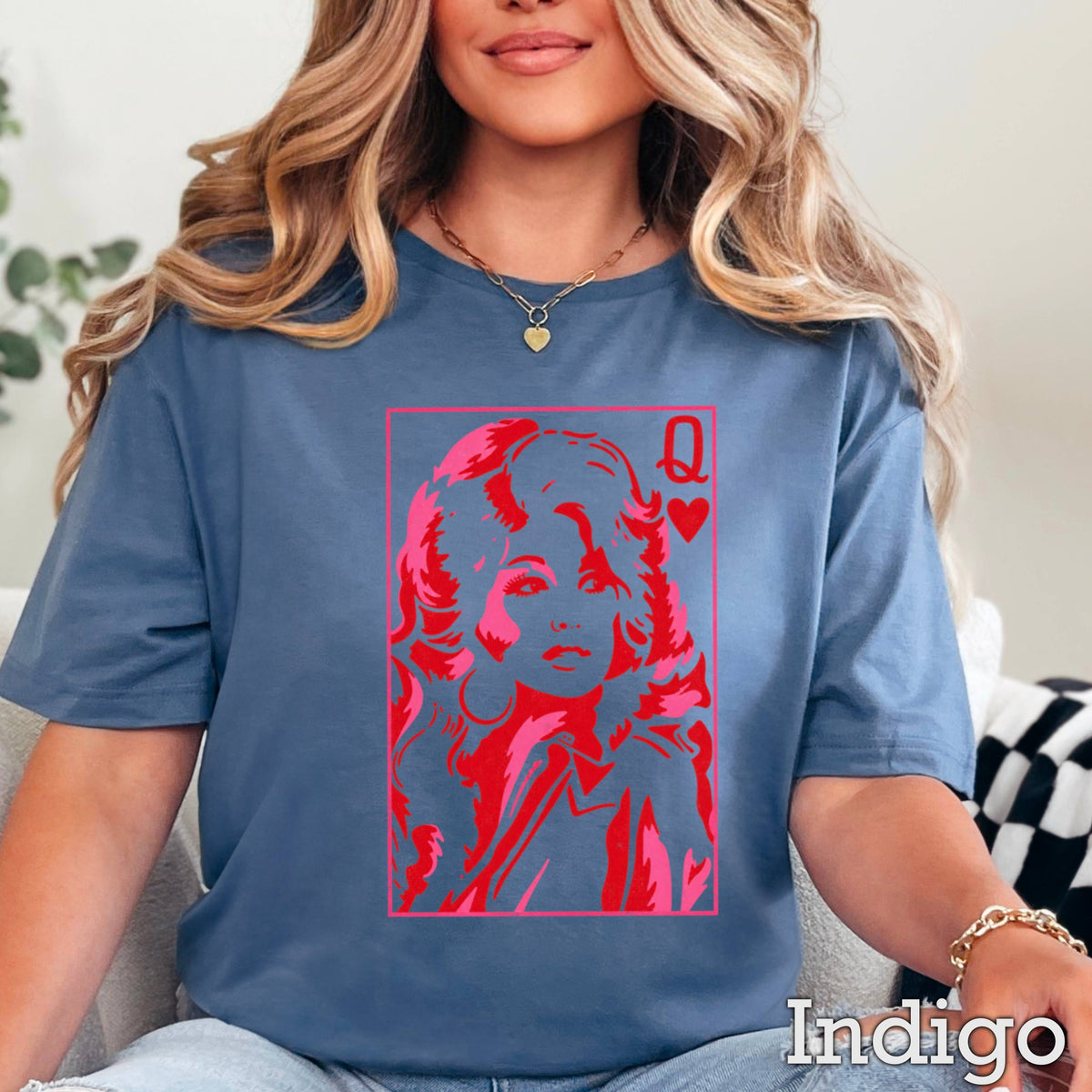 Doll Queen Of Hearts Women’s Graphic T-Shirt | Gildan : White / Medium